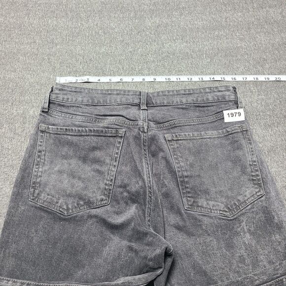 Old Navy Womens Jeans 12 OG Straight Grey Denim Pants Festival Party - Picture 8 of 9